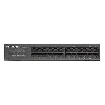 Switch fara management NetGear GS324, 24 x 10/100/1000 Mbps Gigabit Ethernet, Desktop/ Rackmount, Plug-and-Play, Black Switch fara management NetGear GS324, 24 x 10/100/1000 Mbps Gigabit Ethernet, Desktop/ Rackmount, Plug-and-Play, Black