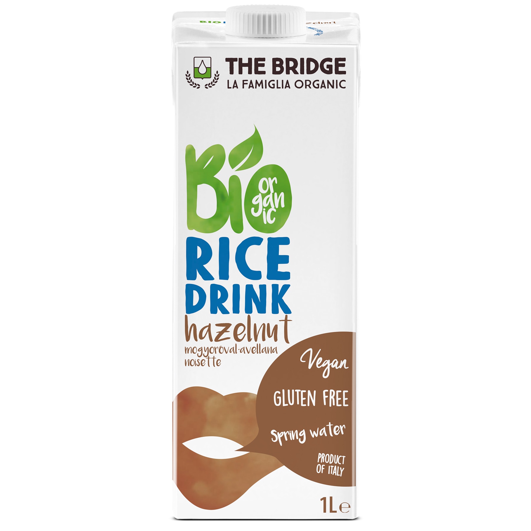 Bautura ecologica din orez cu alune de padure The Bridge, 1l