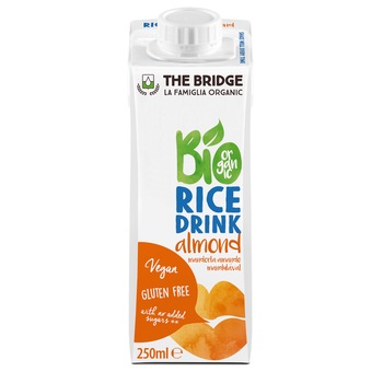 Bautura ecologica din orez cu migdale The Bridge, 250ml Bautura ecologica din orez cu migdale The Bridge, 250ml