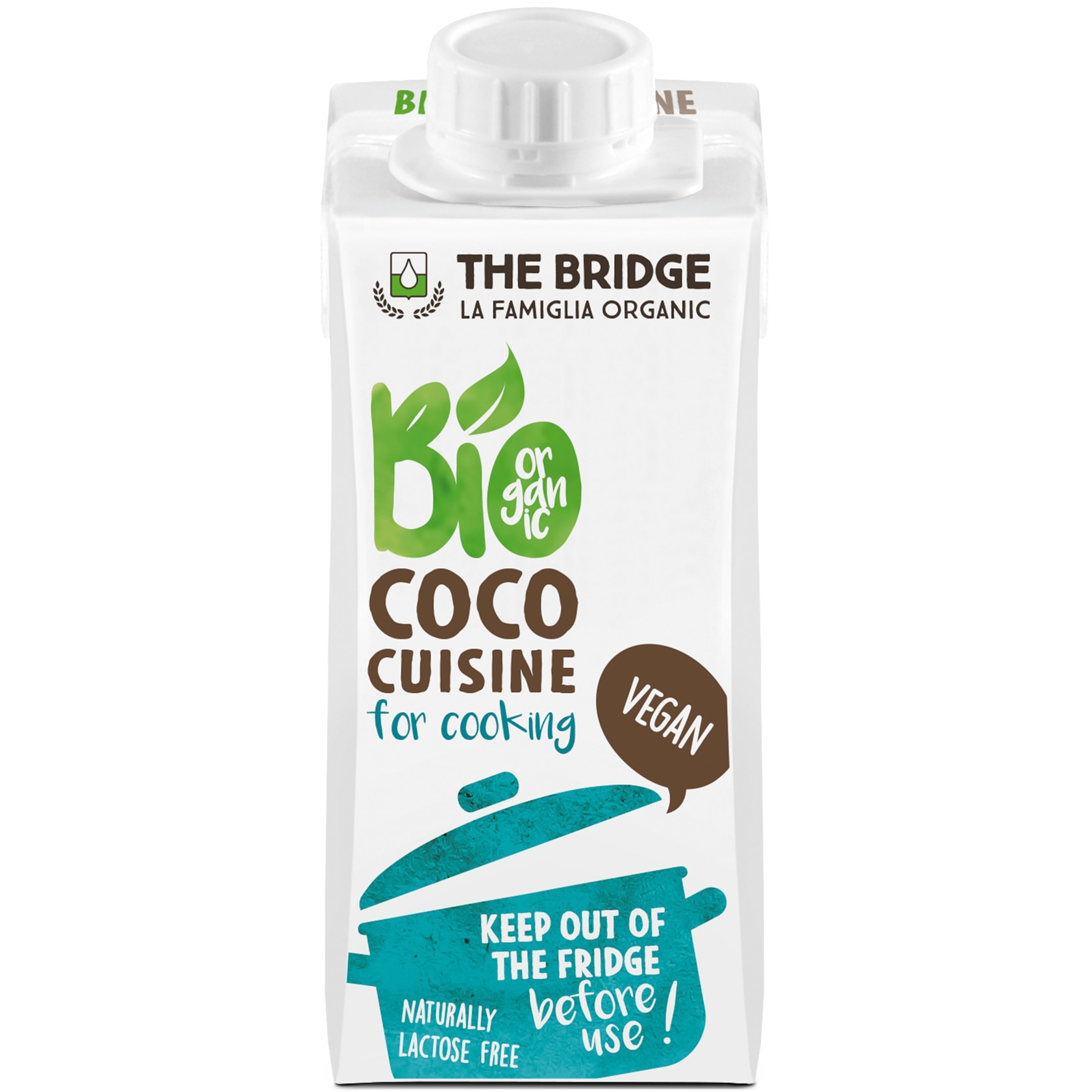 Crema ecologica din cocos pentru gatit The Bridge, 200ml