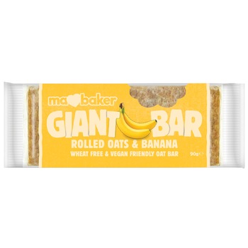 Baton din ovaz cu banane Ma Baker, 90g Baton din ovaz cu banane Ma Baker, 90g