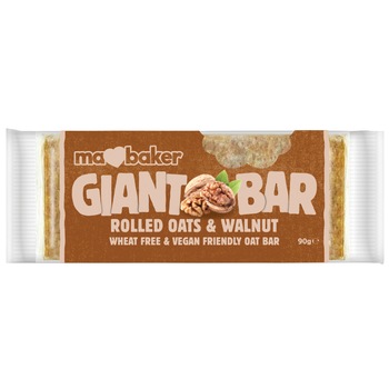 Baton din ovaz cu nuca Ma Baker, 90g Baton din ovaz cu nuca Ma Baker, 90g