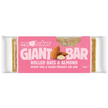 Baton din ovaz cu migdale Ma Baker, 90g Baton din ovaz cu migdale Ma Baker, 90g