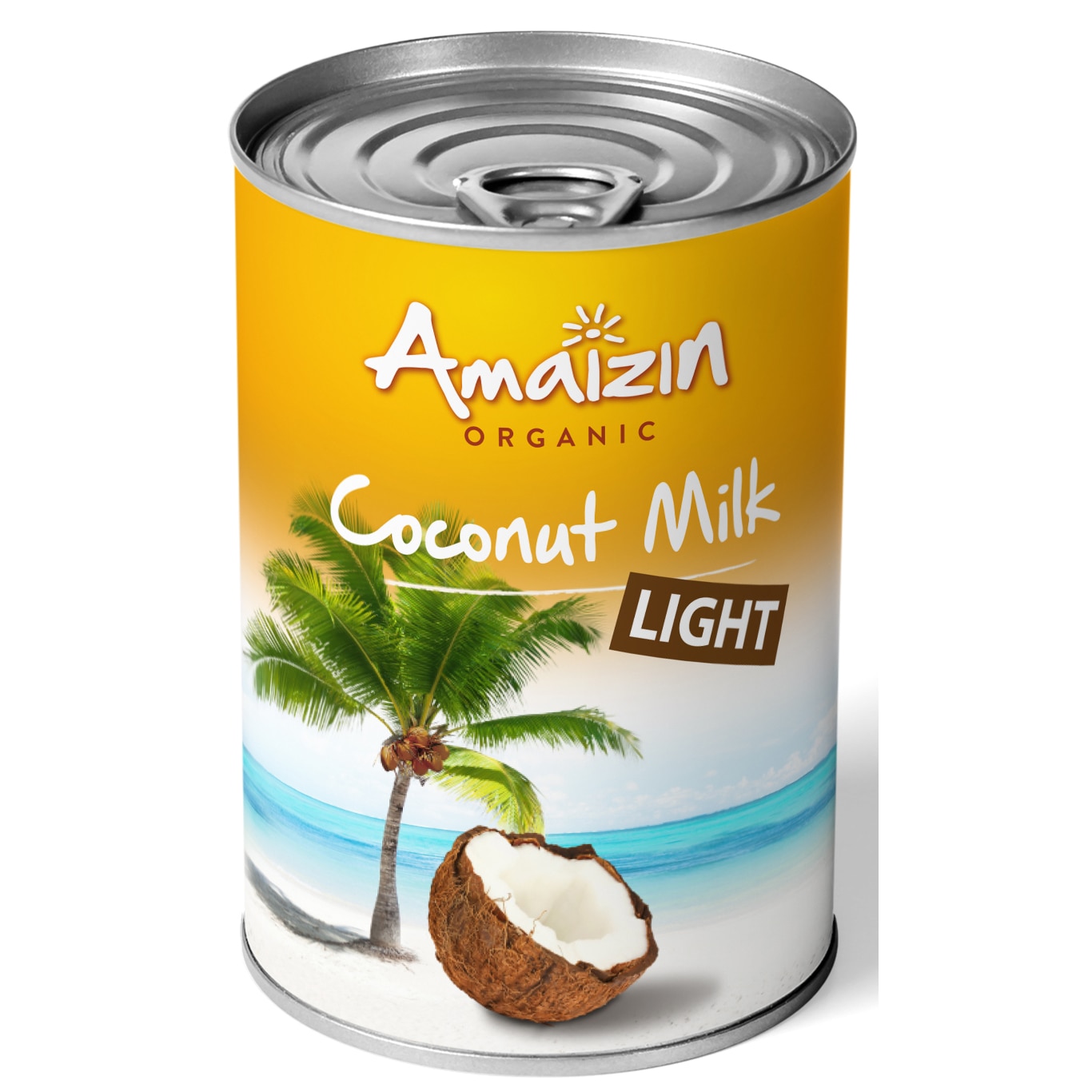 Lapte ecologic din cocos light 9% Amaizin, 400ml