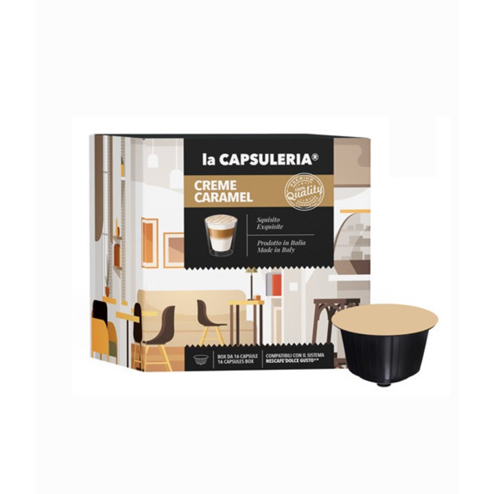 La Capsuleria 16 db Caramel Cream kapszula, kompatibilis: Nescafe Dolce Gusto, La Capsuleria termékkel
