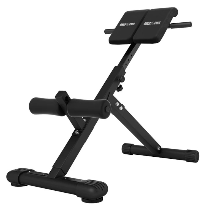 Banca hiperextensii pliabila, Gorilla Sports, Negru