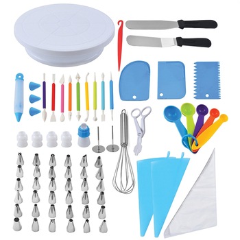 Set cofetarie decorat tort LeeXo, 66 piese cu sabloane pentru ornarea/decorarea prajiturilor Set cofetarie decorat tort LeeXo, 66 piese cu sabloane pentru ornarea/decorarea prajiturilor