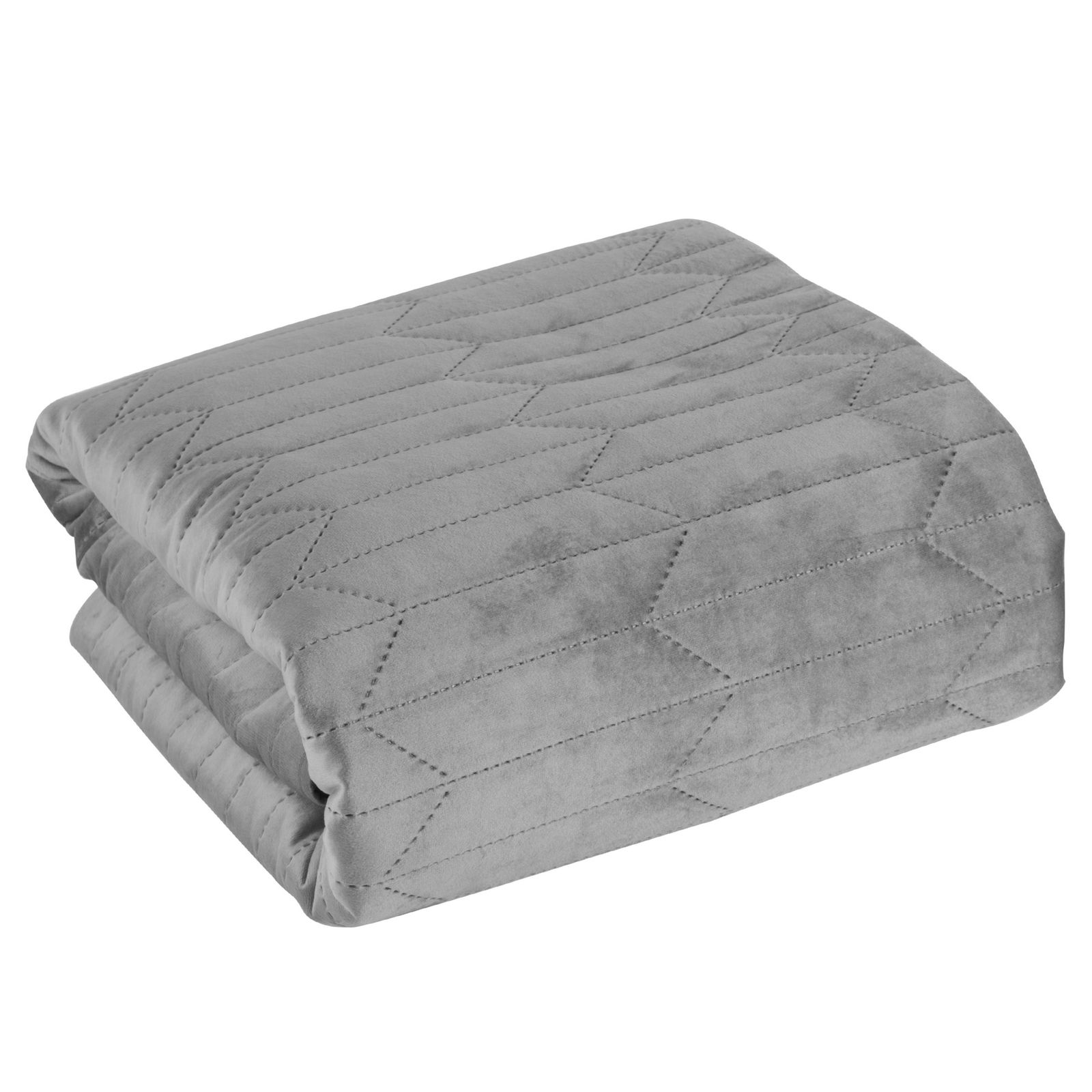 Cuvertura de Pat decorativa, Eurofirany, 230x260, SOFIA-1, Argintiu