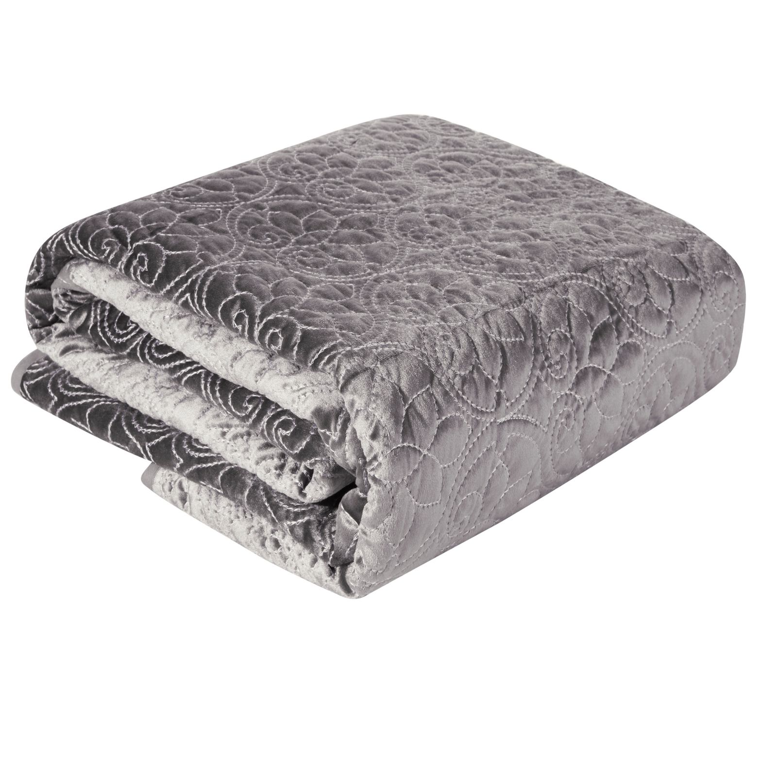 Cuvertura de Pat decorativa, Eurofirany, 220x240, VANESA, Argintiu