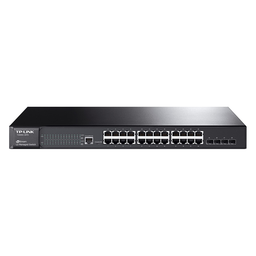 Switch TP-Link T2600G-28TS, 24-Port Gigabit, Rackmount Kit