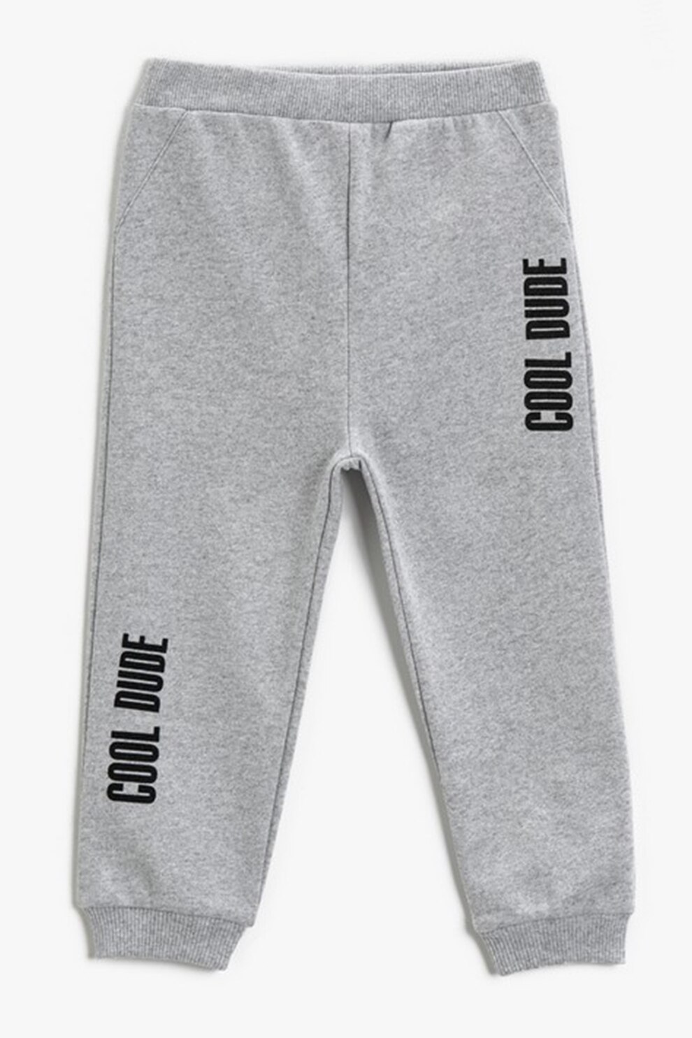 KOTON, Pantaloni sport din amestec de bumbac, Gri melange