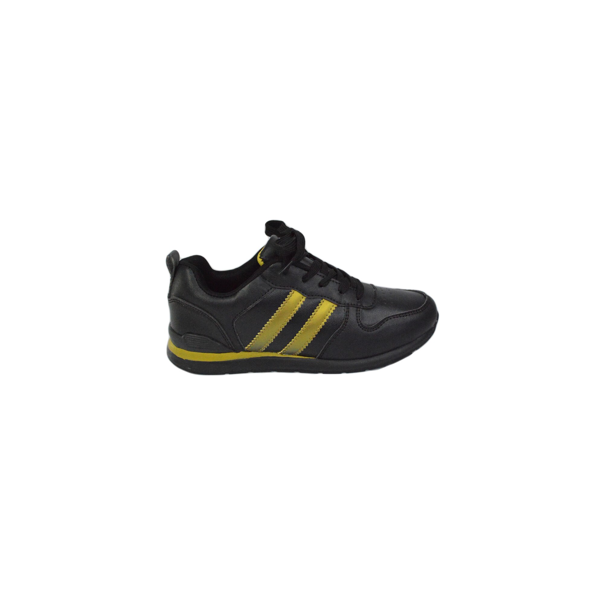 Pantofi sport dama, AYERDA, Piele ecologica, 41 EU, Negru si auriu, TA1018