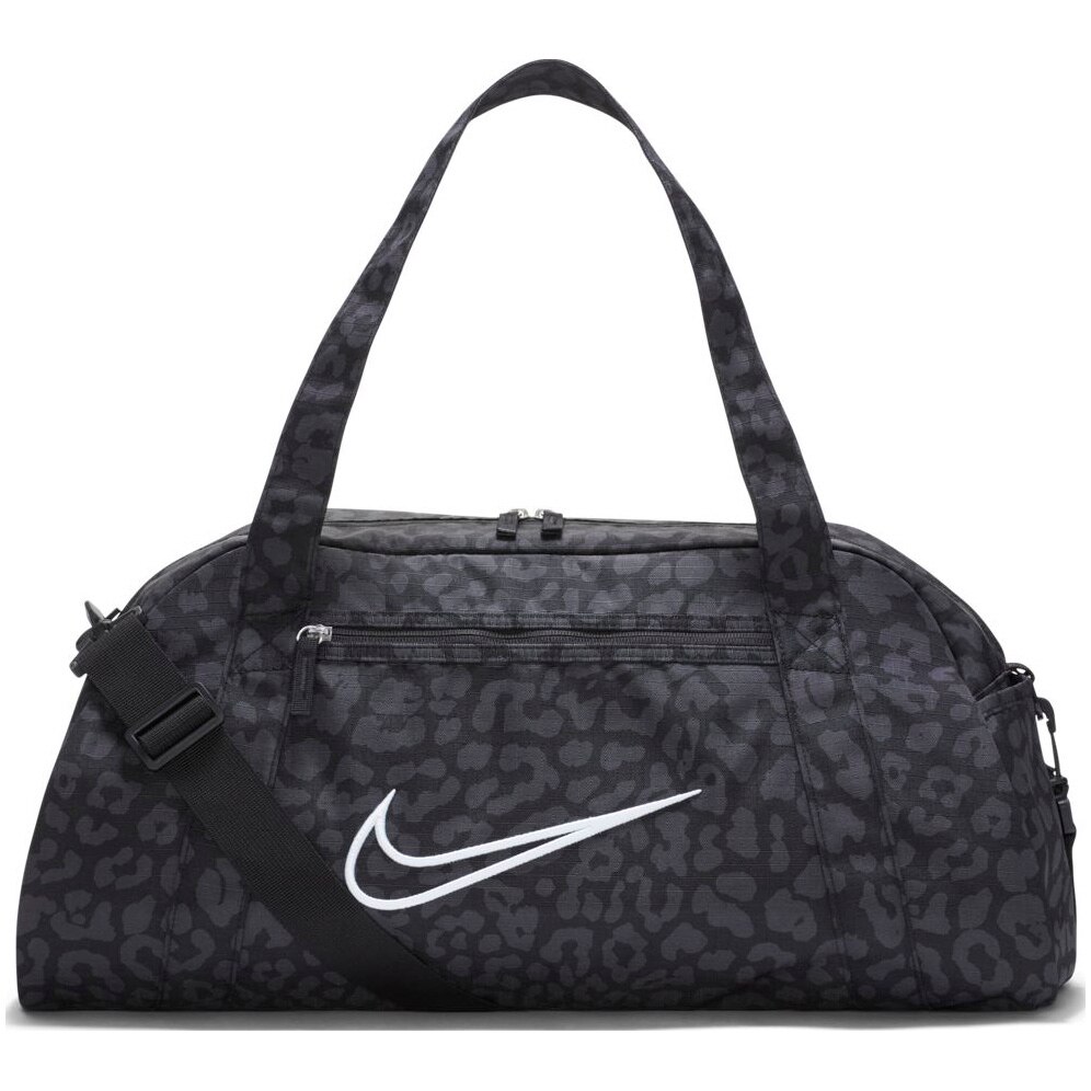 Geanta sport Nike Gym Club 2.0 AOP pentru femei, Black/Smoke Grey/White