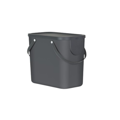 Cos pentru colectare selectiva, Rotho Albula, 25 L, gri inchis