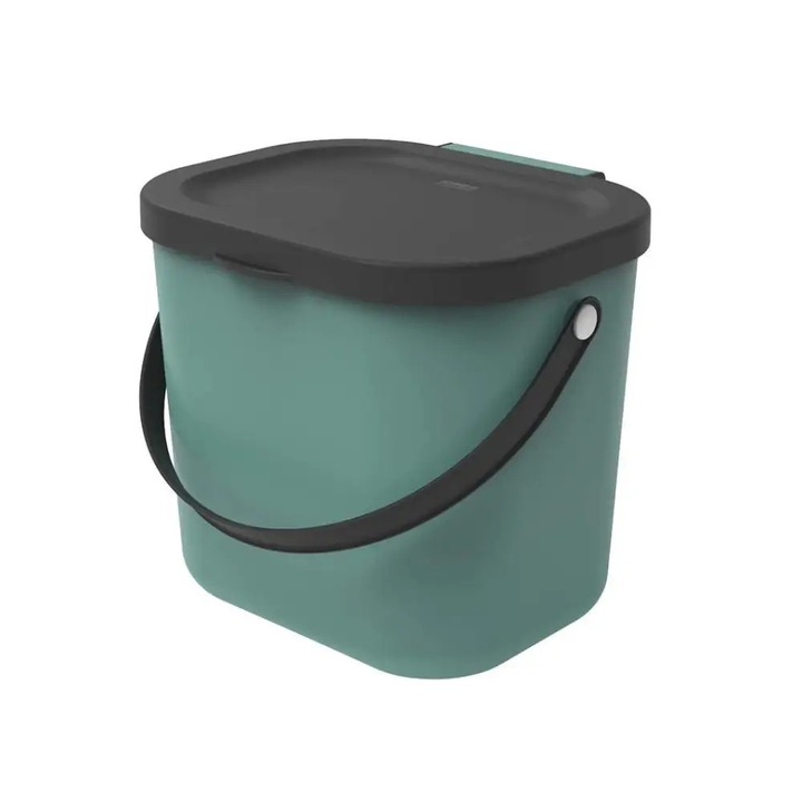 Cos pentru colectare selectiva, Rotho Albula, 6 L, verde