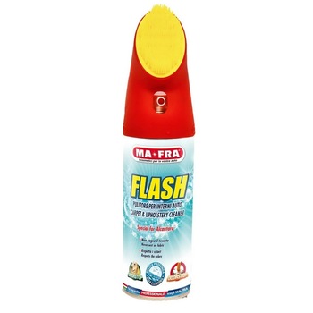 Spray spuma cu perie curatat tapiteria textila FLASH 400ml MA-FRA Spray spuma cu perie curatat tapiteria textila FLASH 400ml MA-FRA