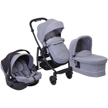 Carucior 3 in 1 Graco Evo Steeple Gray, Gri Carucior 3 in 1 Graco Evo Steeple Gray, Gri