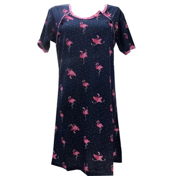 Camasa pentru alaptat, The Flamingo, bluemarin cu roz M Camasa pentru alaptat, The Flamingo, bluemarin cu roz M