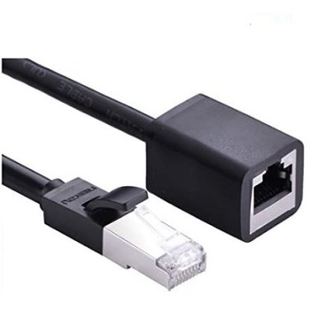 Extensie cablu UGREEN Cat 6 FTP Ethernet RJ45 mama/tata, cu protectie, 5m, Negru Extensie cablu UGREEN Cat 6 FTP Ethernet RJ45 mama/tata, cu protectie, 5m, Negru