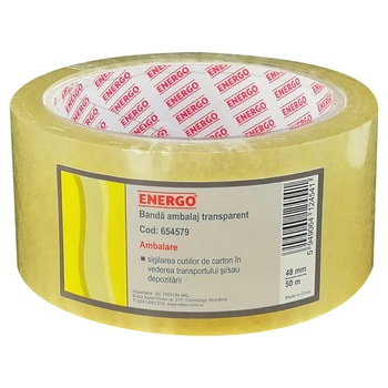 Banda ambalaj scotch transparent 48MM X 50M ENERGO Banda ambalaj scotch transparent 48MM X 50M ENERGO