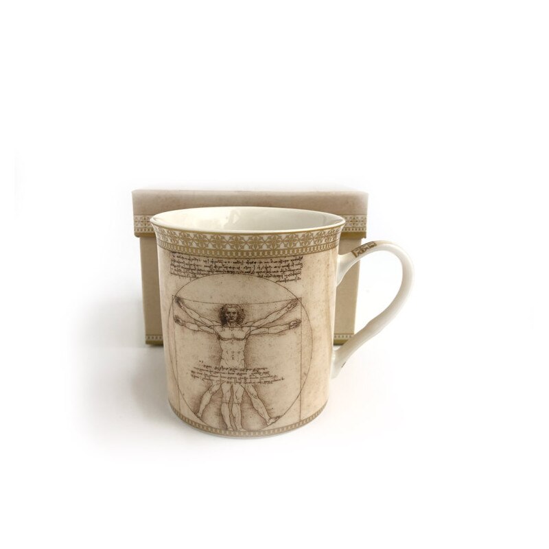 Cana - The Vitruvian Man, Portelan, 300 ml, Maro