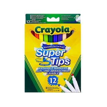 Set 12 Markere Lavabile Crayola-Super Tips,Multicolor Set 12 Markere Lavabile Crayola-Super Tips,Multicolor