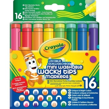 Set 16 markere Crayola cu varfuri speciale, lavabile Set 16 markere Crayola cu varfuri speciale, lavabile