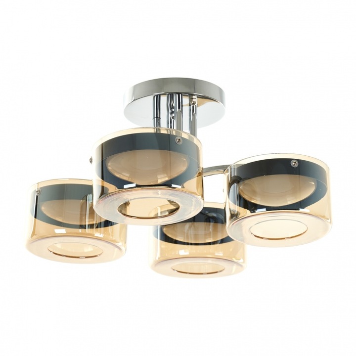 Полилей EL LTD 2409/4, Клас G, Led 48W, 3000К - 4000К - 6000К, Хром
