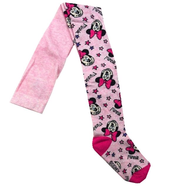 Ciorapi cu chilot, cu stelute roz si mov,Minnie