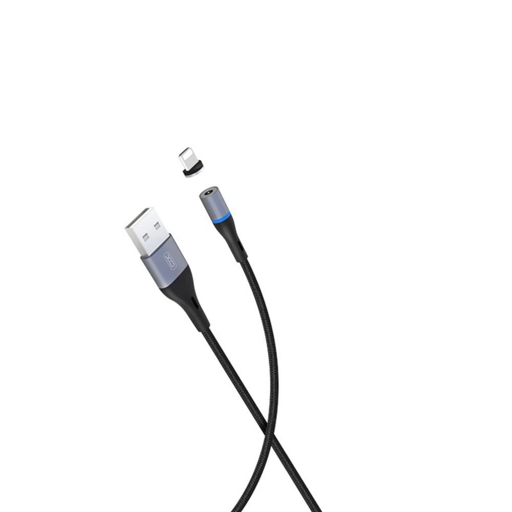 Cablu Magnetic XO NB125 Incarcare si Date USB Type C+Lightning, Negru