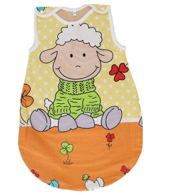 Sac de dormit, vara, oite, galben 68 - 80 cm