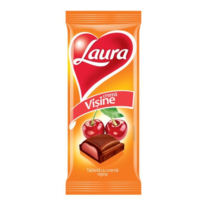 Ciocolata cu Crema de Visine Laura, 80 g