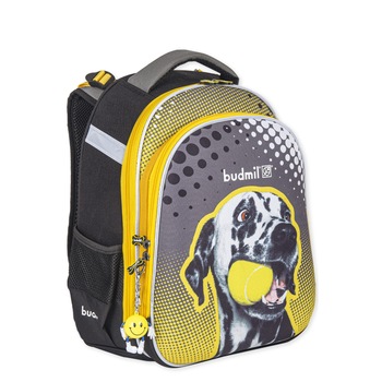 Ghiozdan ergonomic pentru copii, Budmil, Model Doggy, 24 l, 30 x 40 x 20 cm, Multicolor Ghiozdan ergonomic pentru copii, Budmil, Model Doggy, 24 l, 30 x 40 x 20 cm, Multicolor