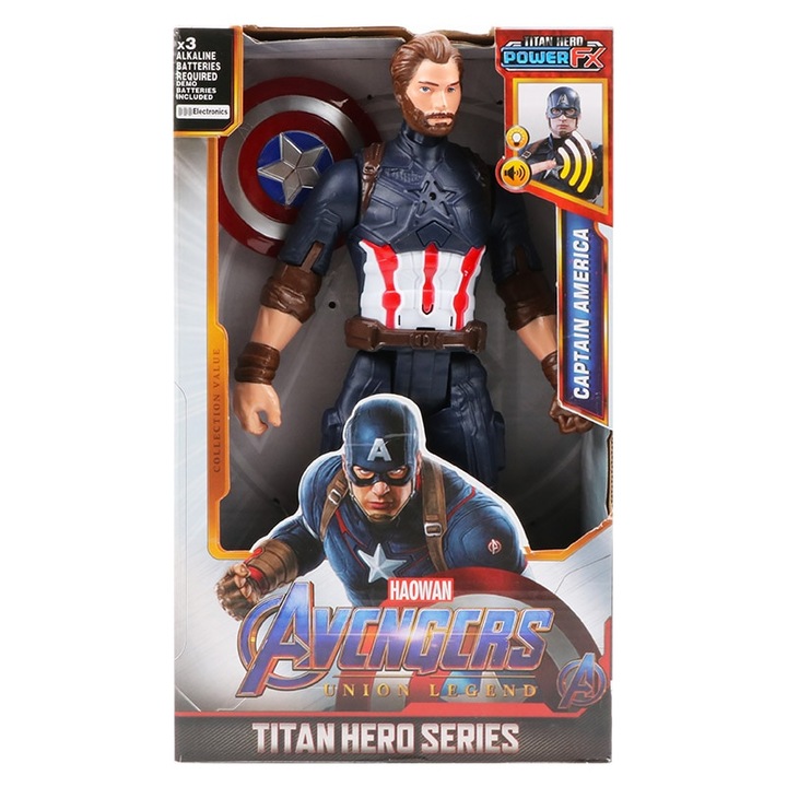 Hizue figura, Marvel Avenger, Amerika Kapitány, 30 cm, PVC, Multicolor