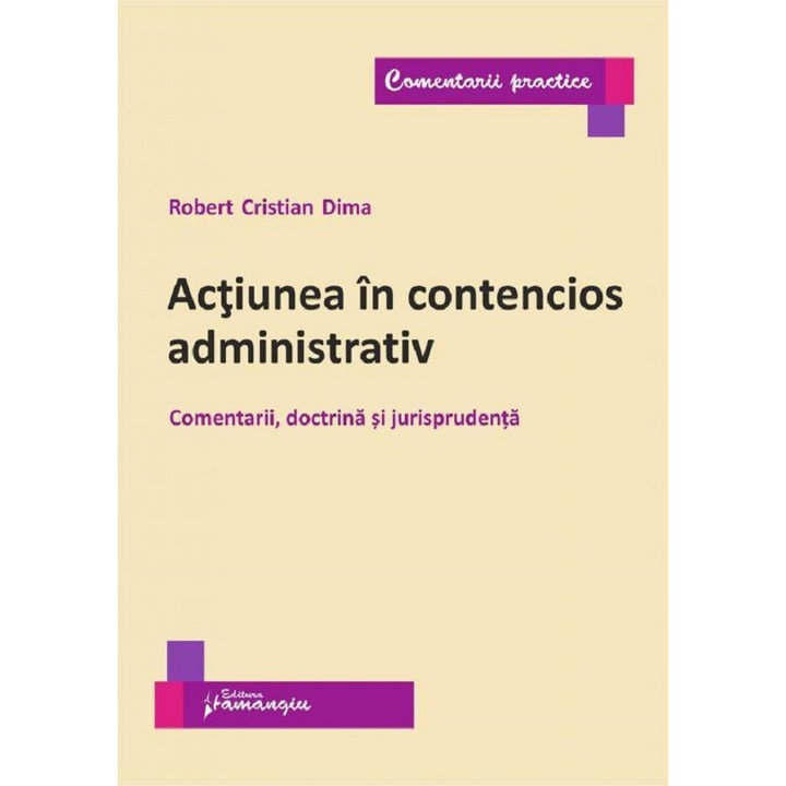 Actiunea In Contencios Administrativ - Robert Cristian Dima