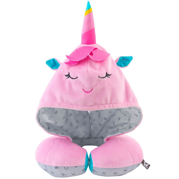 Benbat Unicorn Kapucnis utazópárna, 4 éves kortól, rózsaszín