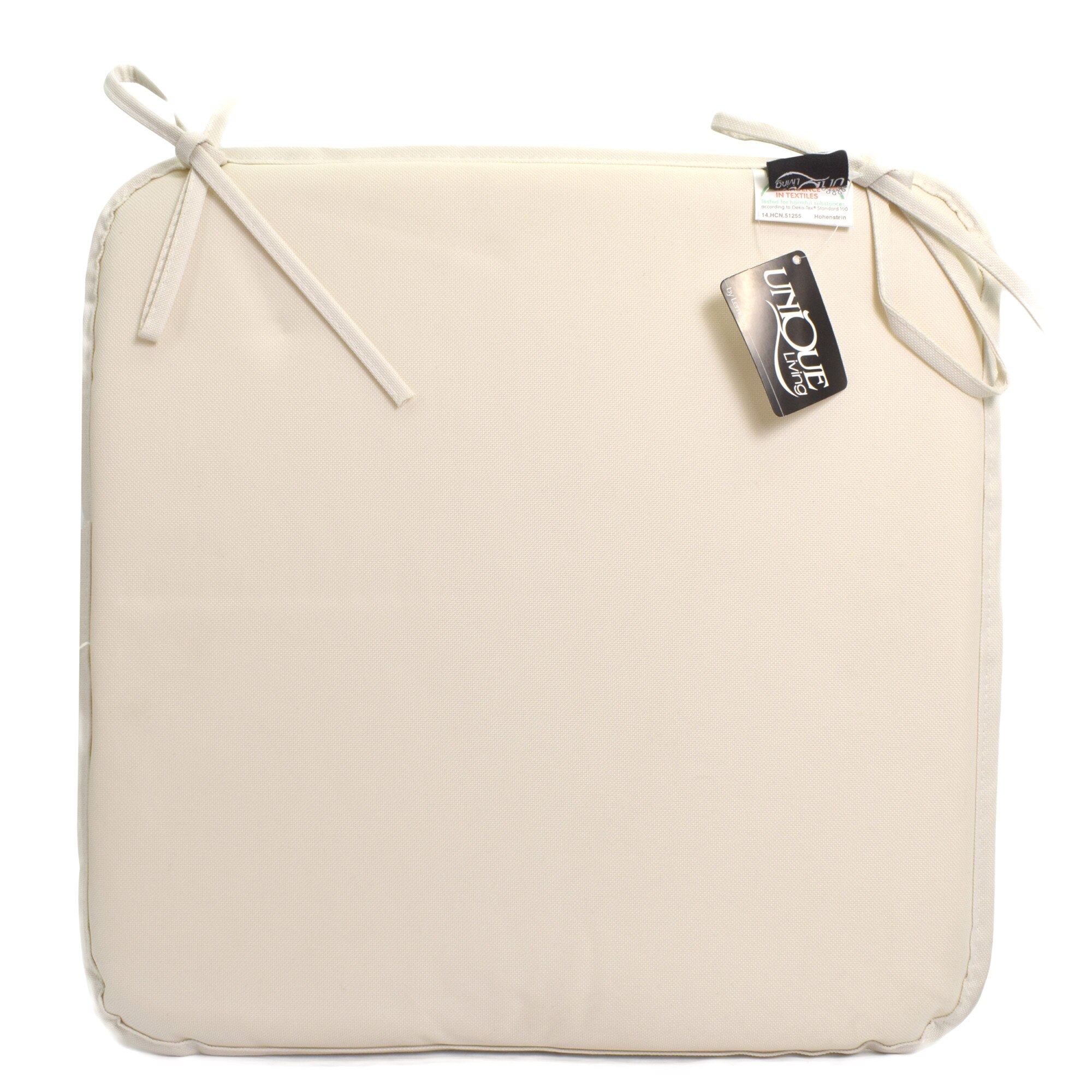Perna patrata pentru scaun de gradina sau sezlong, Unique, 38x38x2,5 cm, alba
