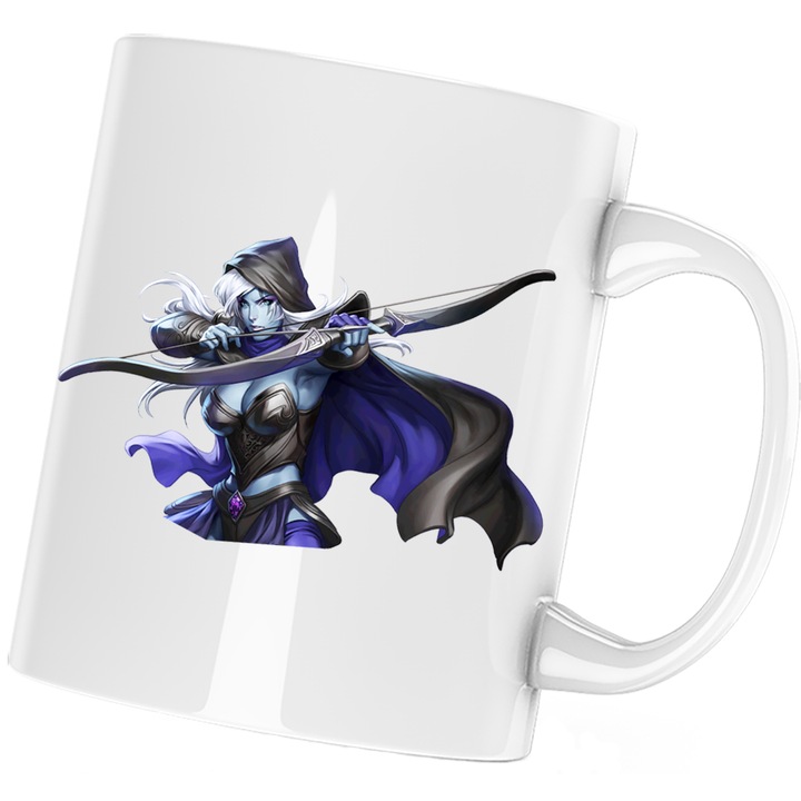 Чаша Dota 2 Traxex Drow Ranger Hero Dota2, Бял, 330 мл