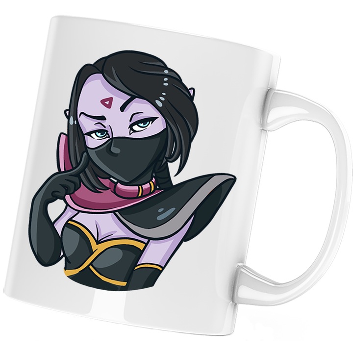Чаша Dota 2 Lanaya Templar Assassin Hero Dota2, Бял, 330 мл