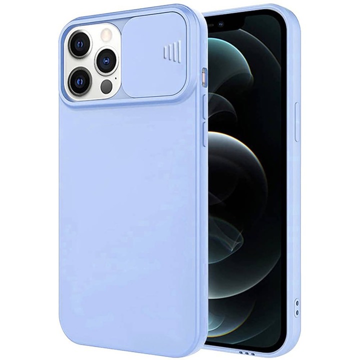 Калъф fixGuard CamShield за iPhone 12 Pro, Light Blue