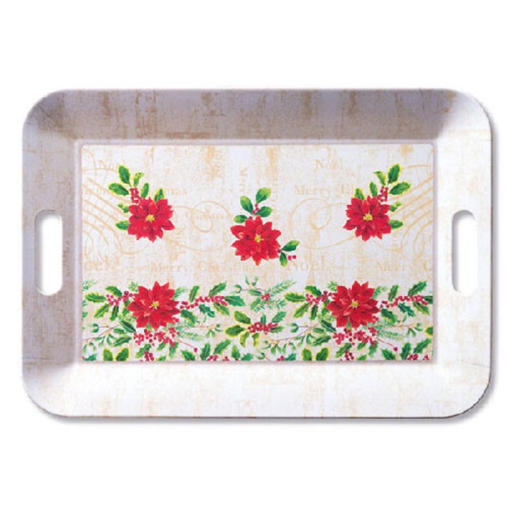 Пластмасов поднос Pointsettie, 33x47 см