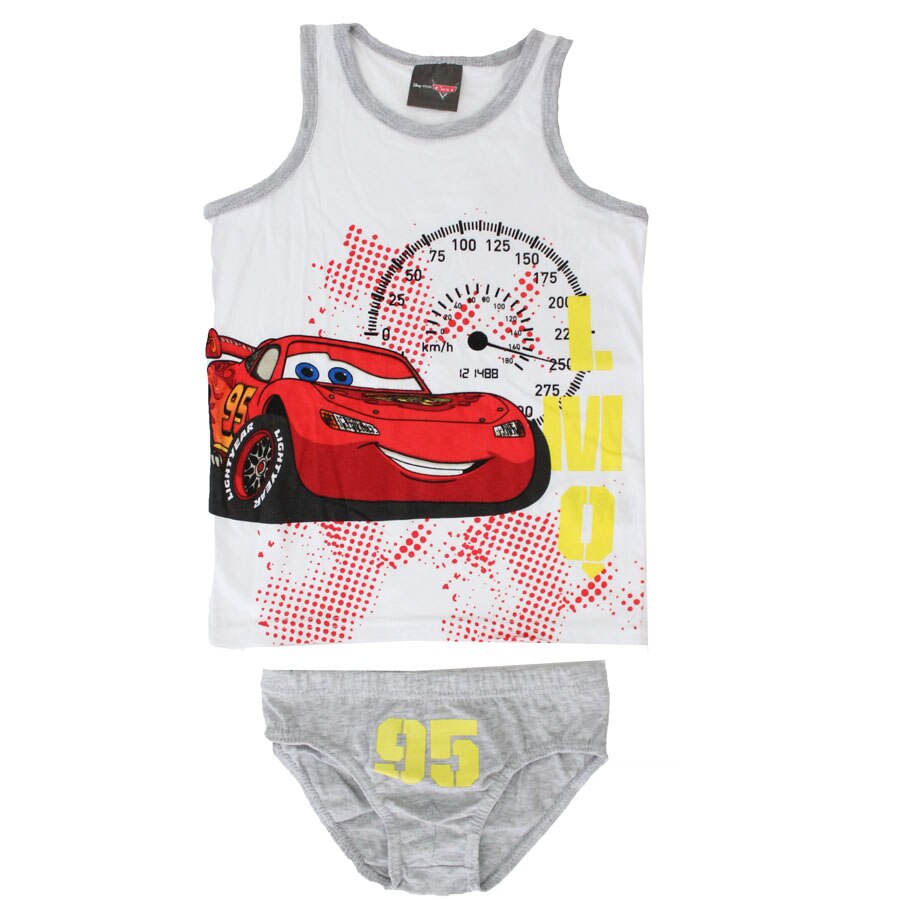 Set maieu si chilot, LMQ, alb cu gri