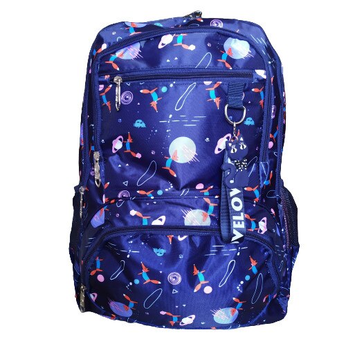 Ghiozdan Multicolor cu Breloc Pisicuta - 44 X 38 X 16 cm