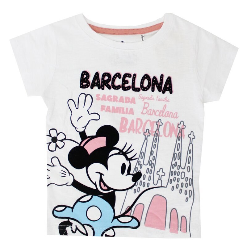 Tricou alb, Barcelona, Minnie Mouse