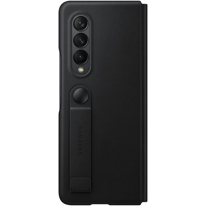 Калъф Samsung Leather Flip Cover за Galaxy Z Fold3, Black