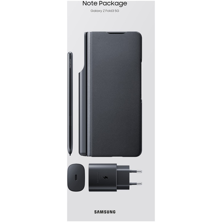 Предпазен калъф Samsung Note Package, За Galaxy Z Fold3, BLACK
