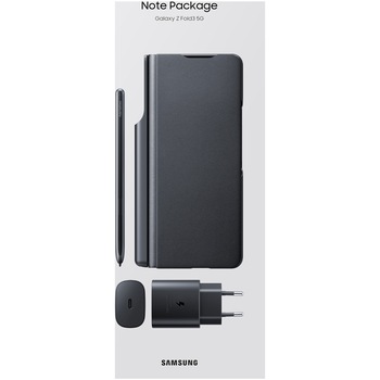 Husa de protectie Samsung Note Package pentru Galaxy Z Fold3, BLACK Husa de protectie Samsung Note Package pentru Galaxy Z Fold3, BLACK