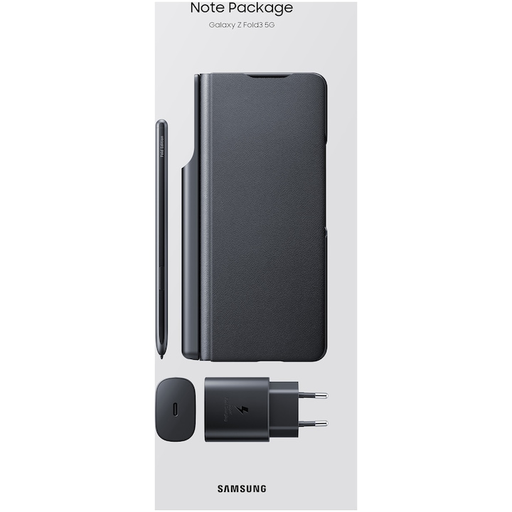 Samsung Note telefontok csomag Galaxy Z Fold3 készülékhez, fekete