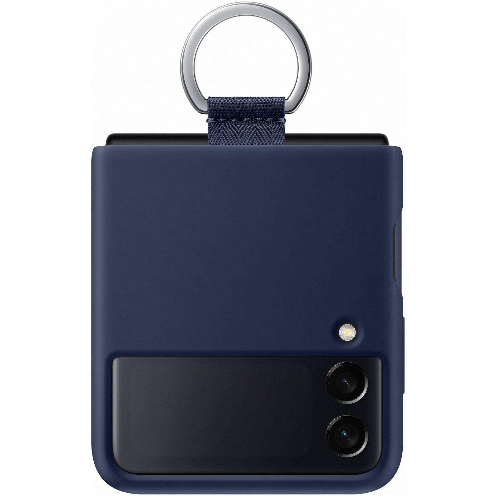 Husa de protectie Samsung Silicone Cover cu inel pentru Galaxy Z Flip3, DARK BLUE