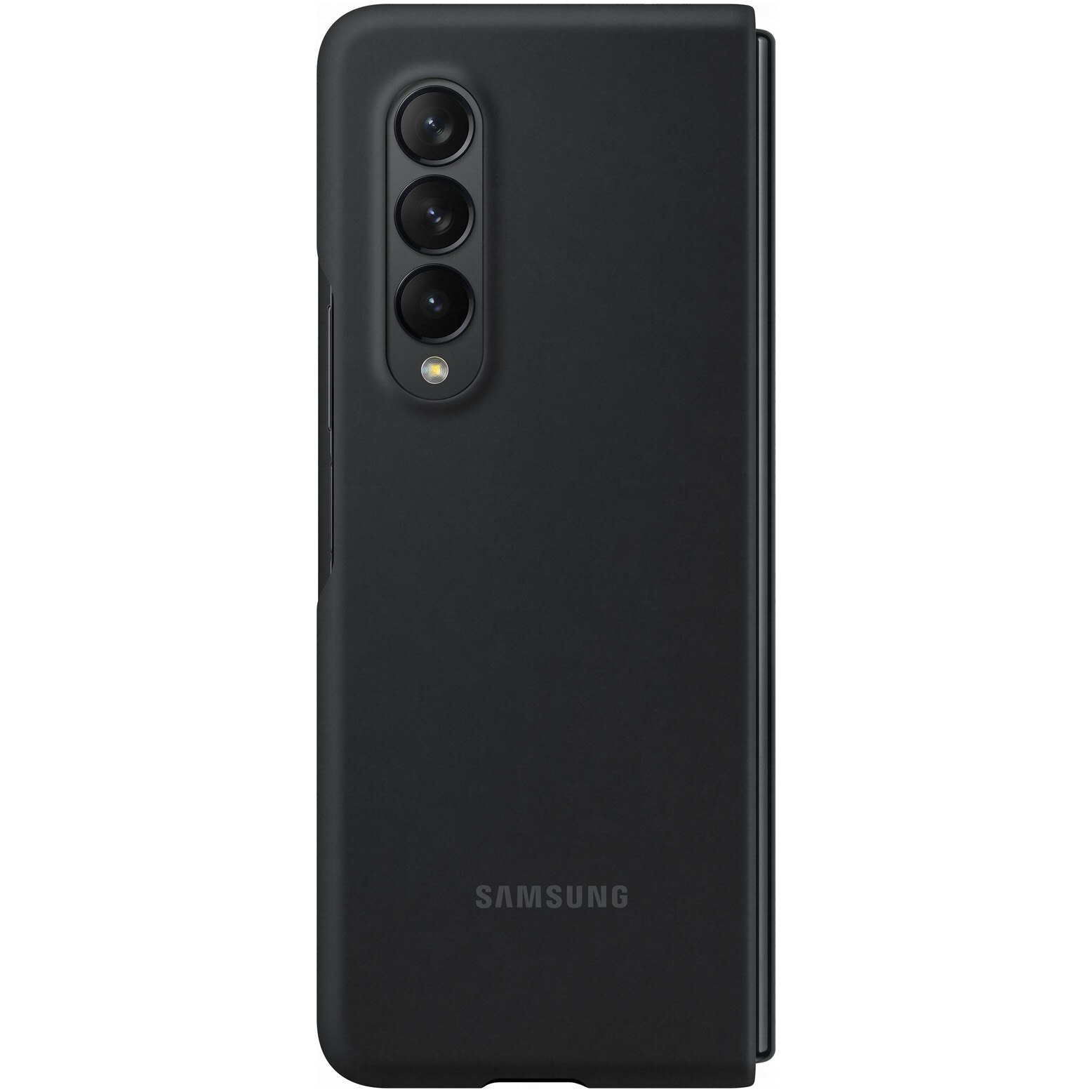 Husa de protectie Samsung Silicone Cover pentru Galaxy Z Fold3, BLACK